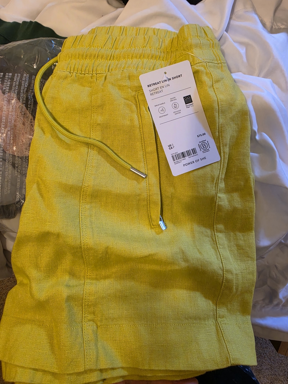 Athleta Retreat Linen Mid Rise 4" Short - Picture 2 of 2